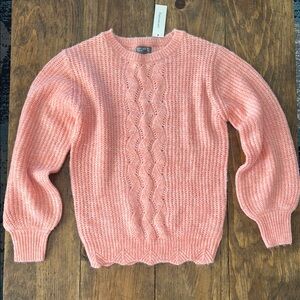 Coral Cable Knit Sweater